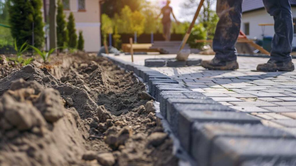 Home Landscaping Being Done By Professional Landscaping Company