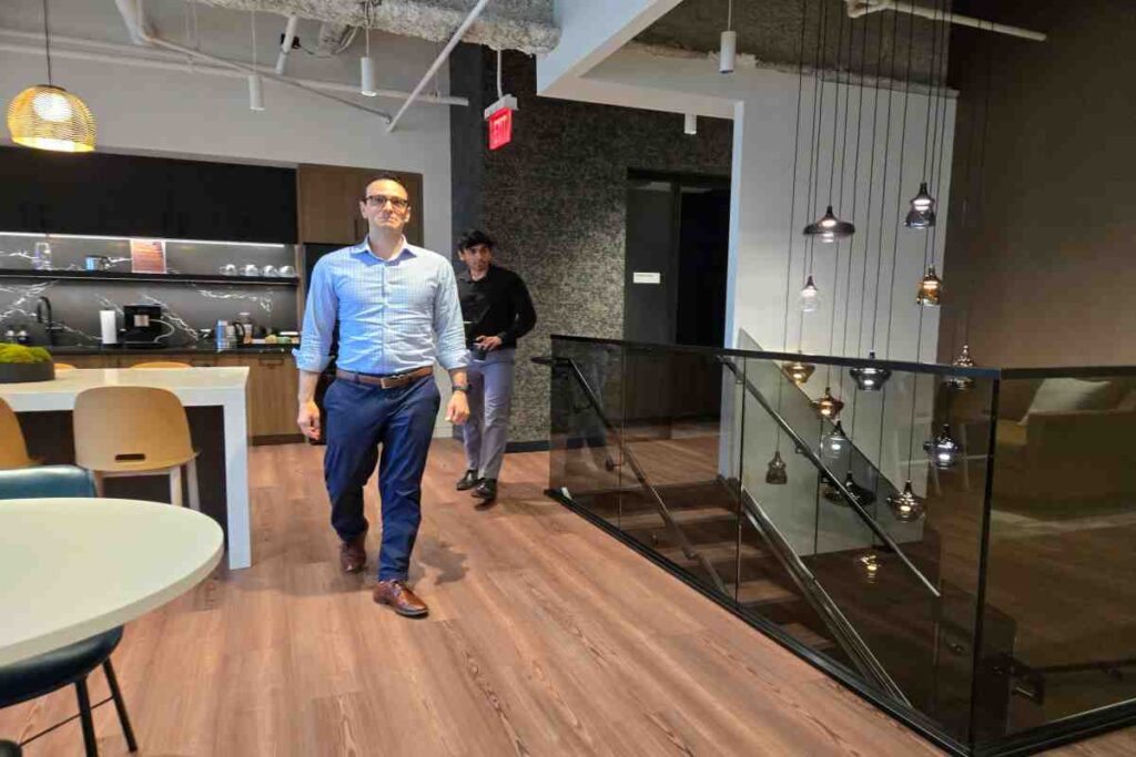 Roadmap M&A Advisors Entering Canteen Room