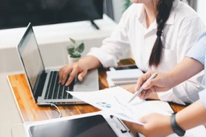 financial business team in office