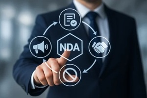 NDA or Non disclosure agreement contract concept