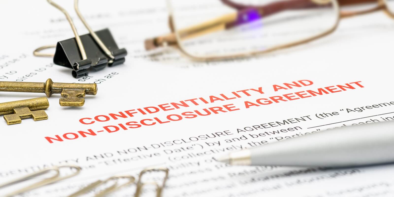 confidentiality and non-disclosure agreement (NDA) document, relates to topics such as business confidentiality