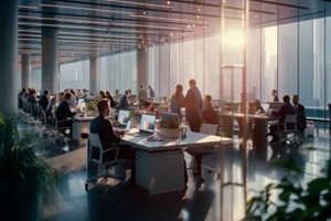 office full of employees