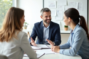 Meeting Between Business Owner and Sellers