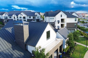 Colony of Houses with Metal Roofing Representing Growing U. S. Roofing Market