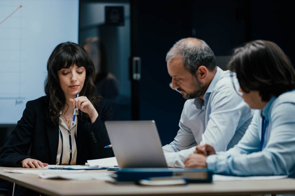 Business Owners Discussing Valuation Strategy with a Consultant
